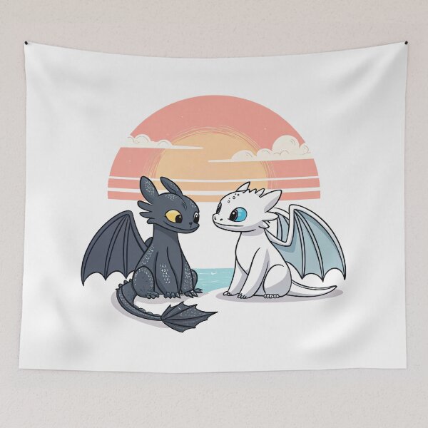 Item preview, Toothless And Night Fury, Light Fury And Toothless designed and sold by graphic-genie.