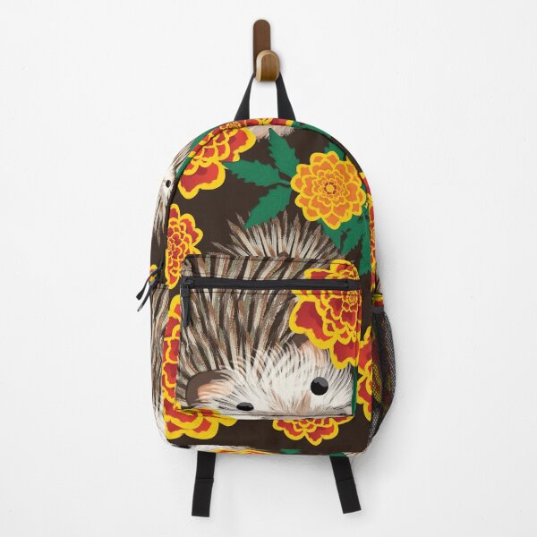 Item preview, Hedgehogs and Marigolds Scorched Blk-Br designed and sold by simplymslori.