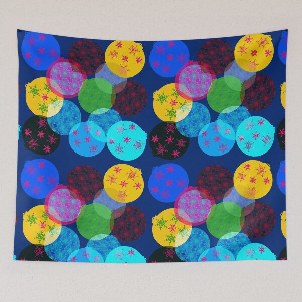 Item preview, Hand Drawn Colorful Christmas Balls / Colorful Christmas Decorations designed and sold by Victoria Rose.