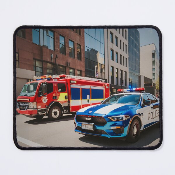 Item preview, police car. fire truck. transportation. emergency 118 . 911 designed and sold by Minibubb.
