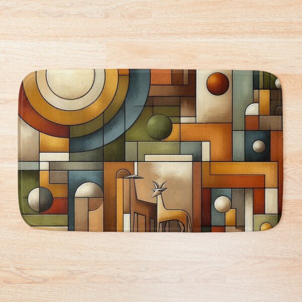 Item preview, What Animals - Bauhaus Modern Contemporary, Warm Colors designed and sold by Mermaid's Whimsy.