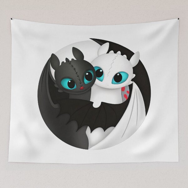 Item preview, Toothless And Night Fury, Light Fury And Toothless designed and sold by graphic-genie.