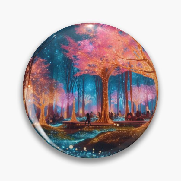 Item preview, Night Life Forest With Glowing Trees and Floating Lights. designed and sold by IrsathThaslima.