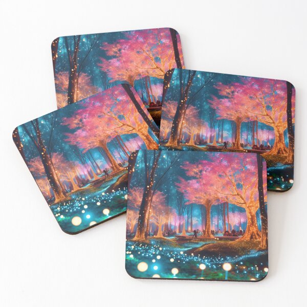 Item preview, Night Life Forest With Glowing Trees and Floating Lights. designed and sold by IrsathThaslima.