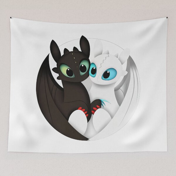 Item preview, Toothless And Night Fury, Light Fury And Toothless designed and sold by graphic-genie.