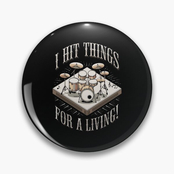 Item preview, I Hit Things For A Living. - Funny Drummer Art For Men Women Drum Set Drumming Lovers designed and sold by stmpdwrld.