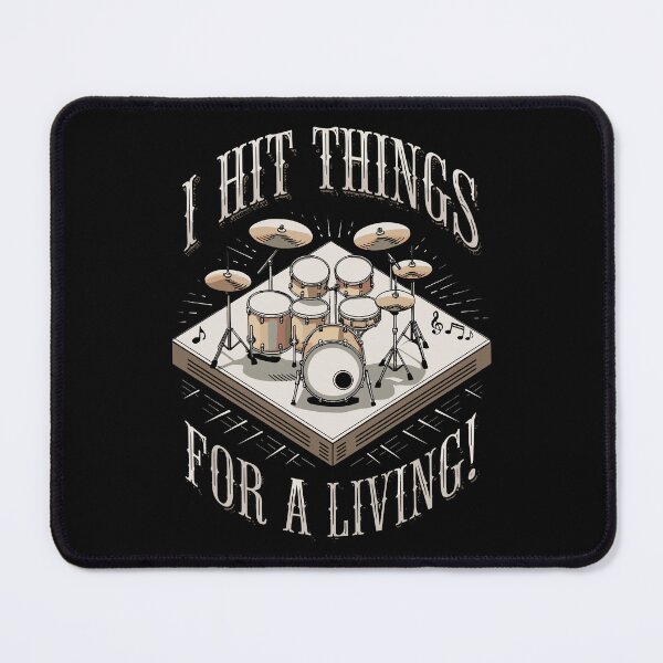 Item preview, I Hit Things For A Living. - Funny Drummer Art For Men Women Drum Set Drumming Lovers designed and sold by stmpdwrld.