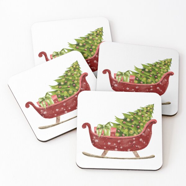 Item preview, christmas sleigh with presents designed and sold by pinkyfish1010.