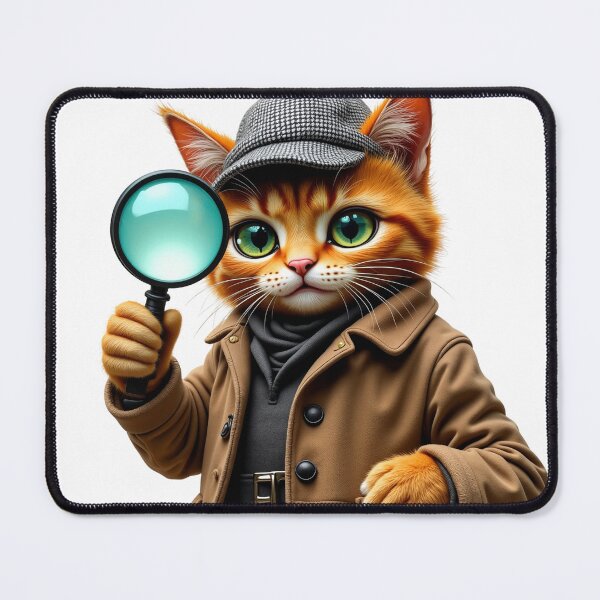 Item preview, Detective Meow in Action - Funny Cat Detective Design designed and sold by ArtVibesX.