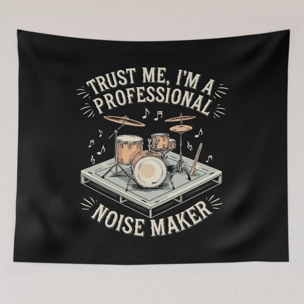 Item preview, Trust Me I'm A Proffesional Noise Maker - Funny Drummer Art For Men Women Drum Set Drumming Lovers designed and sold by stmpdwrld.