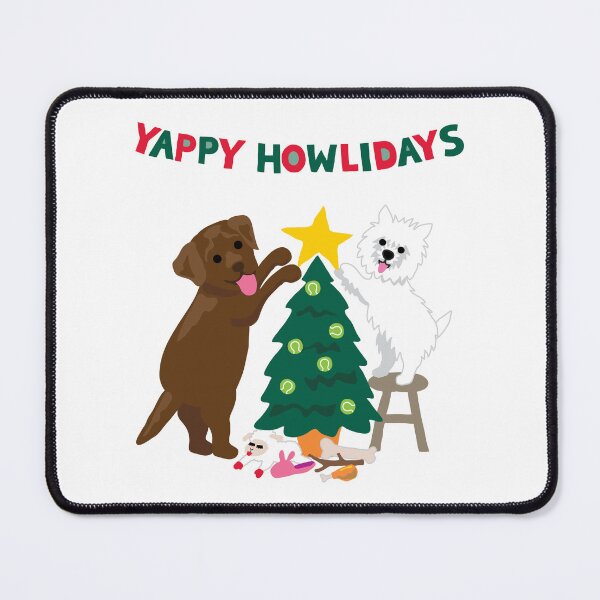Item preview, Yappy Howlidays (Lab & Westie) designed and sold by Michelle Phong.