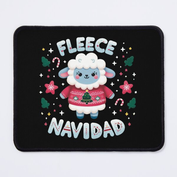 Item preview, Fleece Navidad - Christmas lamb illustration, cute festive sweater graphic - Dark Design designed and sold by SubtleSplit.