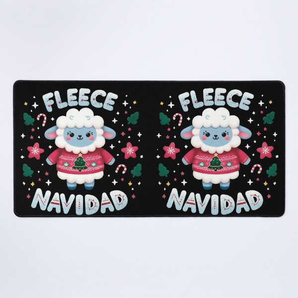 Item preview, Fleece Navidad - Christmas lamb illustration, cute festive sweater graphic - Dark Design designed and sold by SubtleSplit.