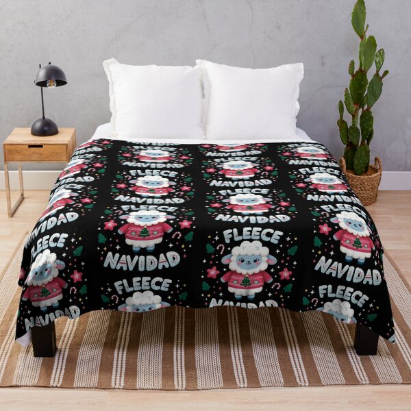 Item preview, Fleece Navidad - Christmas lamb illustration, cute festive sweater graphic - Dark Design designed and sold by SubtleSplit.