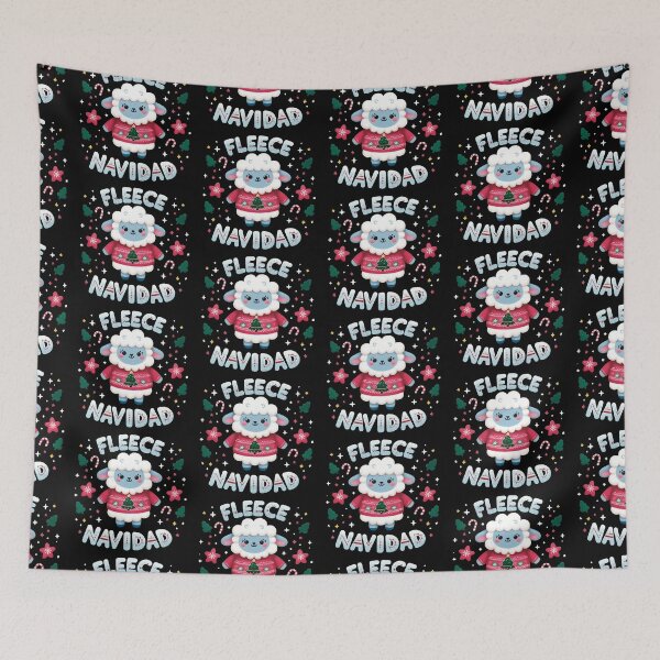 Item preview, Fleece Navidad - Christmas lamb illustration, cute festive sweater graphic - Dark Design designed and sold by SubtleSplit.