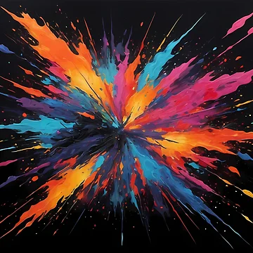 Artwork thumbnail, Dark Abstract Colorful Explosion by papi1998