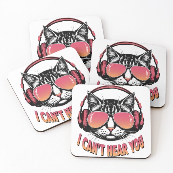 Item preview, Cat listen to music, I can't hear you designed and sold by BugiDesignArt.