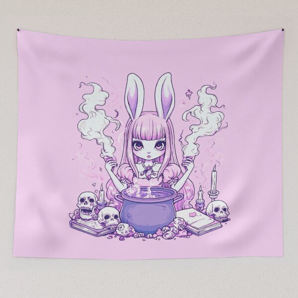 Item preview, Pastel Pink Witchy Rabbit Girl designed and sold by PitchBlackIcon.