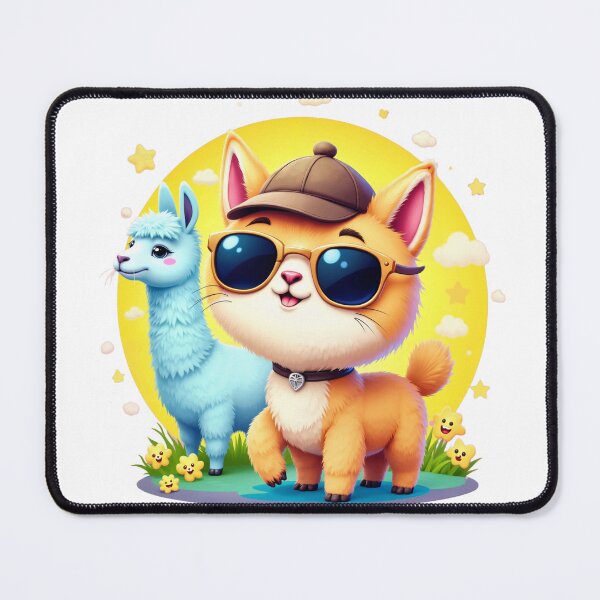 Item preview, Detective Cat and Llama Duo designed and sold by ArtVibesX.