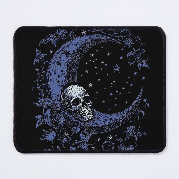 Item preview, AgathaRio - Gothic moon and skull design, celestial vines illustration, dark cosmic fantasy art designed and sold by SubtleSplit.