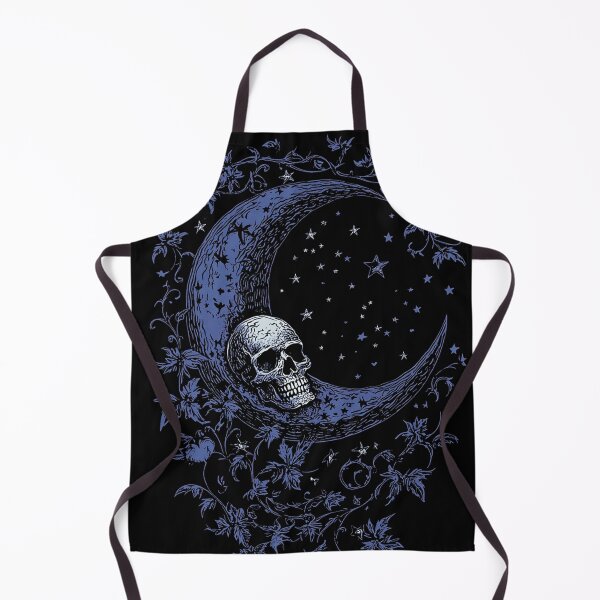 Item preview, AgathaRio - Gothic moon and skull design, celestial vines illustration, dark cosmic fantasy art designed and sold by SubtleSplit.