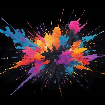 Artwork thumbnail, Dark Abstract Colorful Explosion by papi1998