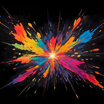 Artwork thumbnail, Dark Abstract Colorful Explosion by papi1998