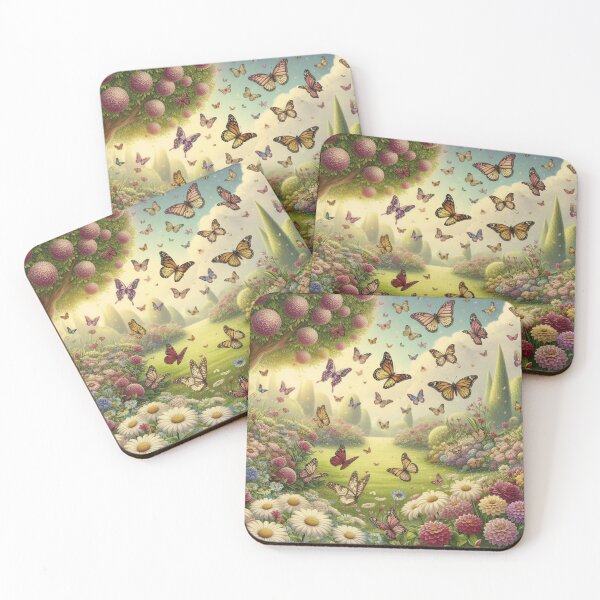 Item preview, A Colorful Garden of Springtime Butterflies designed and sold by choder61.