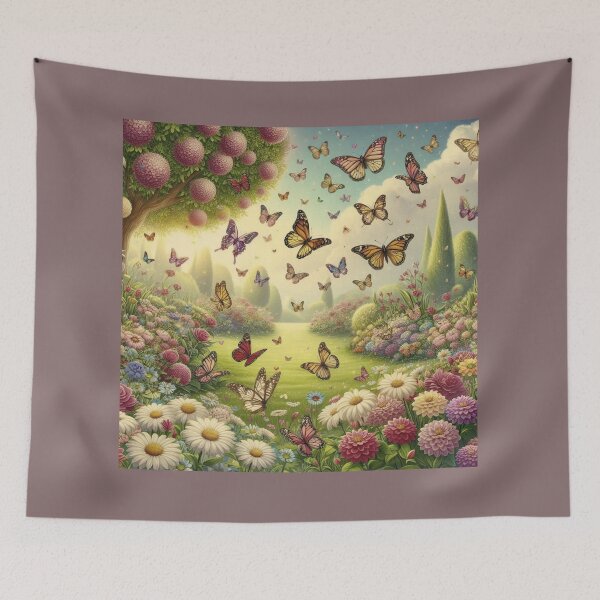 Item preview, A Colorful Garden of Springtime Butterflies designed and sold by choder61.