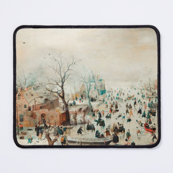 Item preview, Winter Landscape with Ice Skaters by Hendrick Avercamp 1608 designed and sold by PureVintageLove.