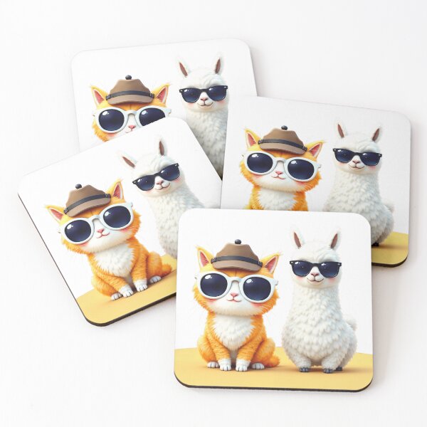 Item preview, Detective Cat and Llama designed and sold by ArtVibesX.