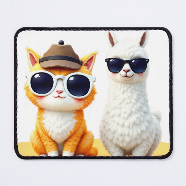 Item preview, Detective Cat and Llama designed and sold by ArtVibesX.
