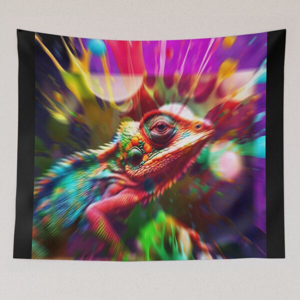 Item preview, A colorful Chameleon with splash effect designed and sold by IrgumS.