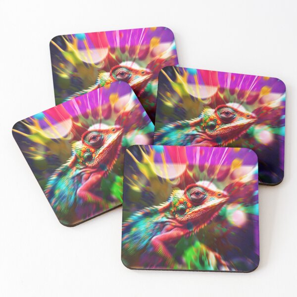 Item preview, A colorful Chameleon with splash effect designed and sold by IrgumS.