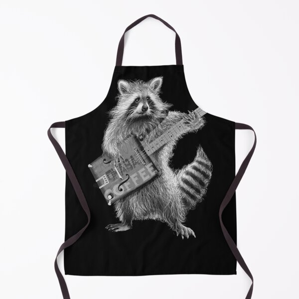 Item preview, Raccoon Vintage Coffee Box Guitar Player Black and White Art designed and sold by oz10.