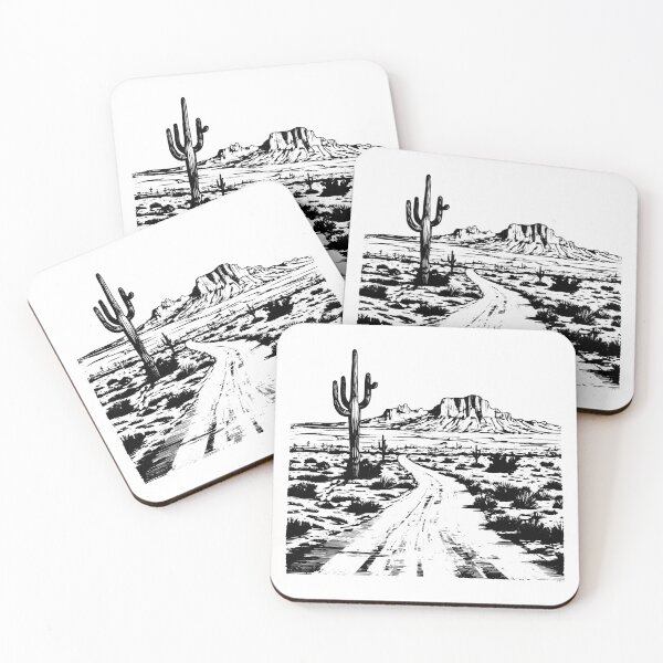 Item preview, Desert Road Mojave Sonoran Saguaro Sandy Highway Route designed and sold by inkoutninja.