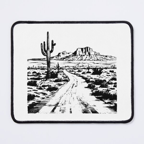 Item preview, Desert Road Mojave Sonoran Saguaro Sandy Highway Route designed and sold by inkoutninja.