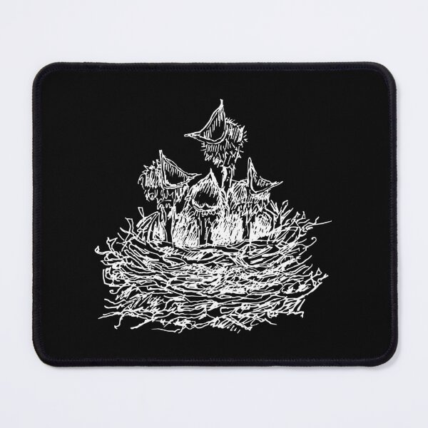 Item preview, Baby birds in a nest white ink designed and sold by GothicByNature.