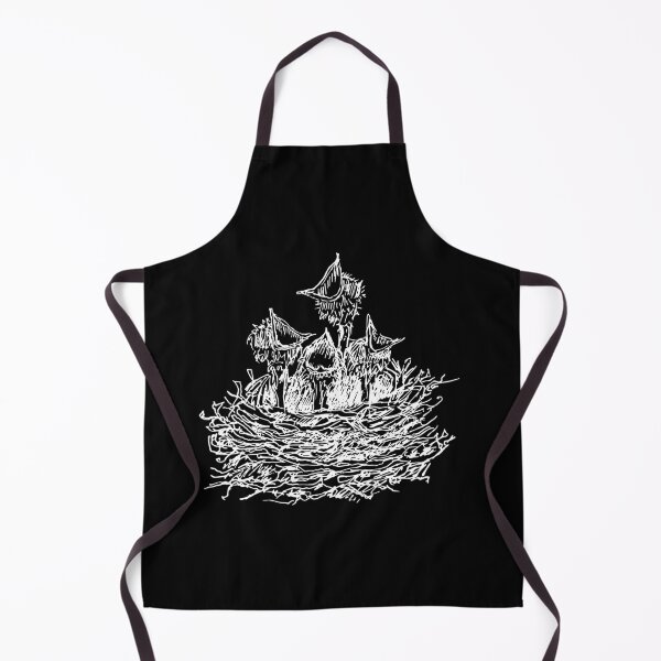 Item preview, Baby birds in a nest white ink designed and sold by GothicByNature.