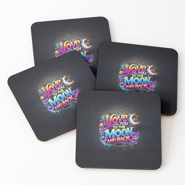Item preview, Vibrant Graffiti Artwork: 'I Love You to the Moon and Back' on a Brick Wall with Neon Colors and Dripping Paint designed and sold by Michael van der Hoorn.