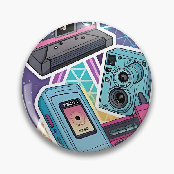 Artikelvorschau, Retro Tech Glow: Neon-Vintage-Gadgets entworfen und verkauft von FluffyPeels.