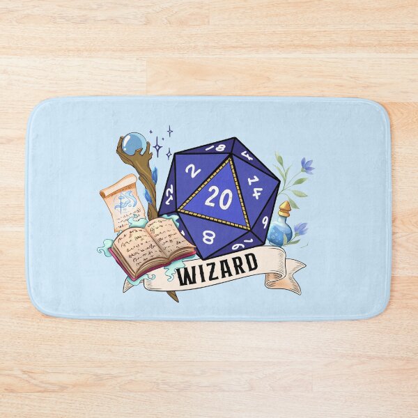 Item preview,  WIZARD DND CLASS: Wizard D20 with spell book, staff and potion designed and sold by DungeonAtelier.