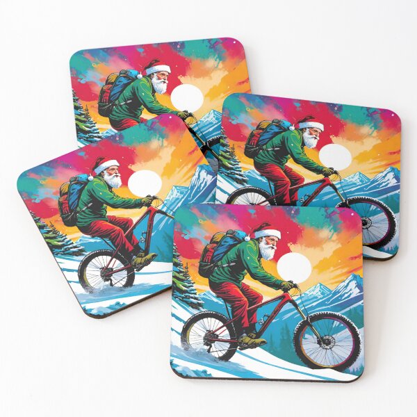 Item preview, Downhill MTB Demon Race in Snowy Christmas designed and sold by GrizzlyCollective.