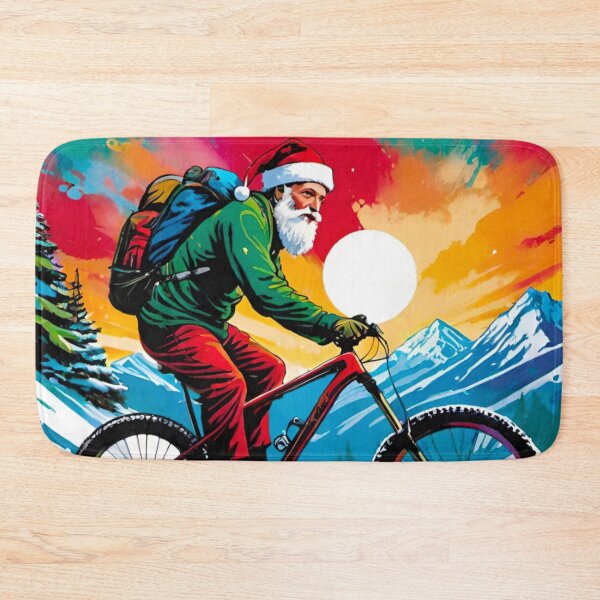 Item preview, Downhill MTB Demon Race in Snowy Christmas designed and sold by GrizzlyCollective.