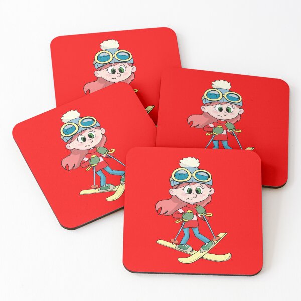 Item preview, girl skis clumsily in winter weather designed and sold by duxpavlic.