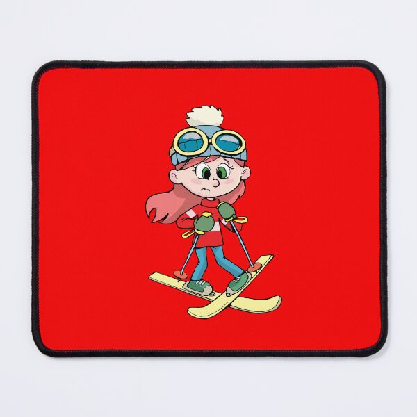 Item preview, girl skis clumsily in winter weather designed and sold by duxpavlic.