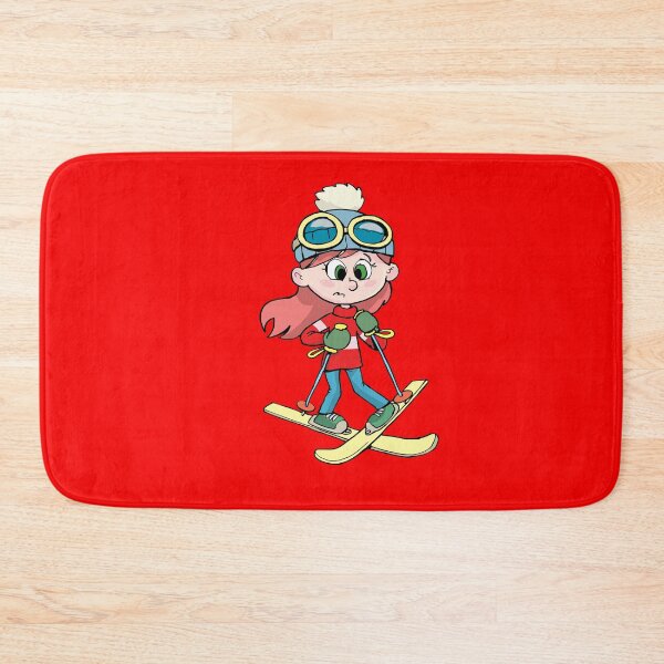 Item preview, girl skis clumsily in winter weather designed and sold by duxpavlic.