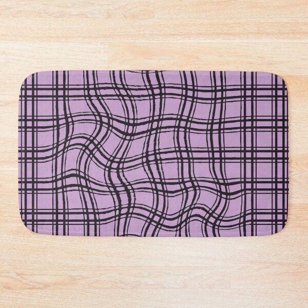 Item preview,  Distorted Grid- optical illusion/ pastel parple and black designed and sold by My-fake-places.