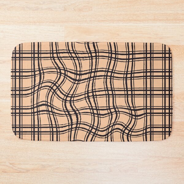Item preview,  Distorted Grid- optical illusion/ ppeach and black designed and sold by My-fake-places.