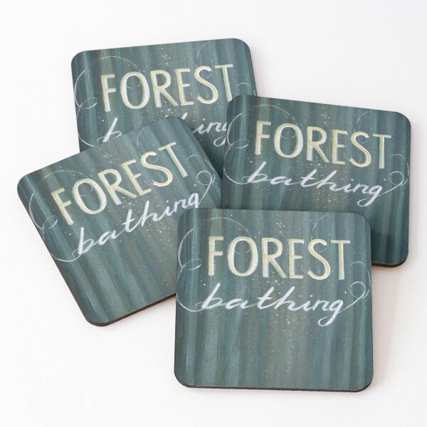 Item preview, Hand Painted Script Forest Bathing Artwork designed and sold by GothicByNature.